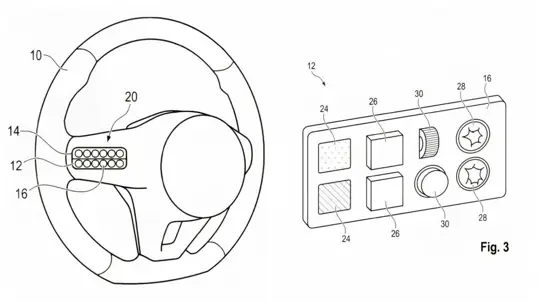 Volkswagen patents an anti-stress insert built into the steering wheel rim