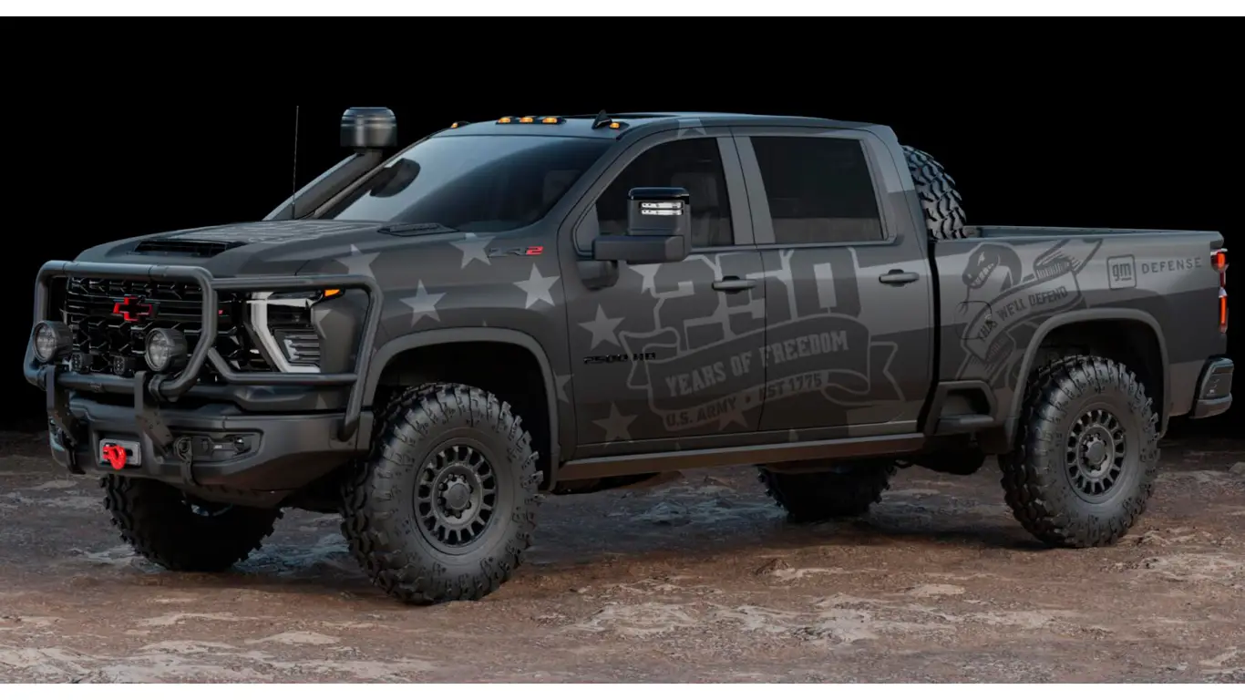 Из гражданского в военный: Chevrolet Silverado ZR2 превратили в боевую машину для армии США