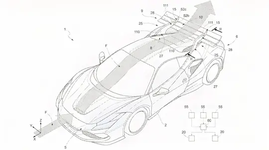 Ferrari придумала гибкое антикрыло, которое сможет скручиваться прямо в повороте