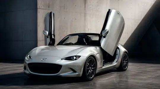 Доступный родстер Mazda может получить двери как у Lamborghini и McLaren