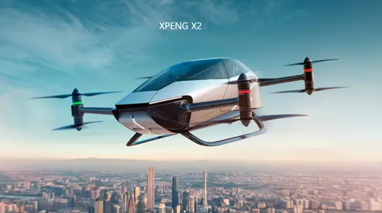 Летающий автомобиль Xpeng совершил полет на низкой высоте