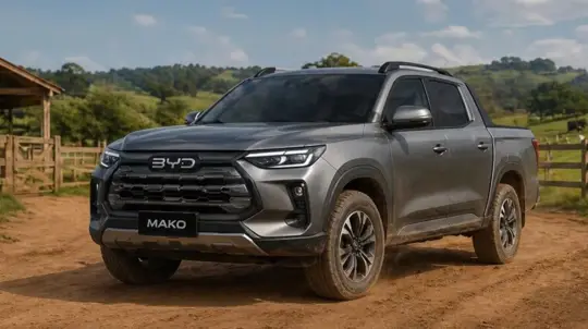 BYD Mako выходит против Fiat Toro: гибрид flex, местная сборка и цена около R$200 тыс.